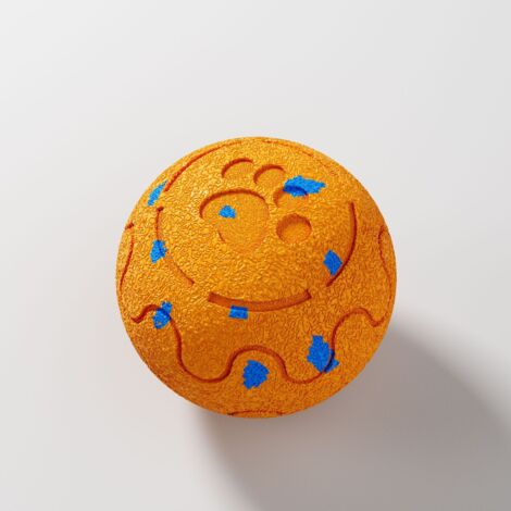 Interaktiver Hundeball Orange 8,2 x 8,2 x 8,2 cm, TPU Smart Toy, rotierend und hüpfend, wasserdicht