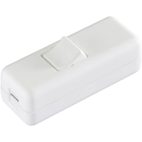 interBär 8010-008.01 Interruttore a filo passante Bianco 2 x Off / On 10 A 1 pz.