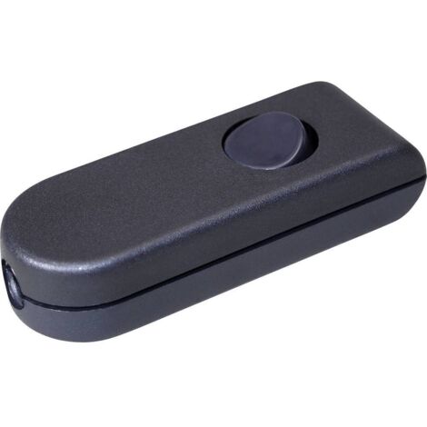 interBär 8093-204.01 Interruttore a filo passante Nero, Bianco 1 x Off / On 2 A 1 pz.