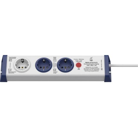 interBär 8110-002.01 Multipresa 3 scomparti Bianco, Blu Schuko 1 pz.