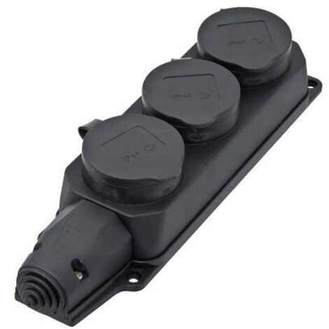 interBär 9006-004.01 Multipresa 3 scomparti Nero senza connettore 1 pz.