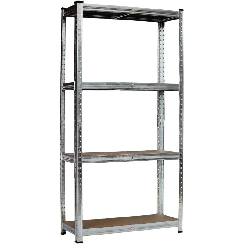 Bricoline Benson Tools Regal Für Lagerung Und Organisation, 160x80x40 Cm, Verzinkter Metallrahmen, 4 Verstellbare Mdf-böden, Tragfähigkeit 80 Kg Pro Ebene,