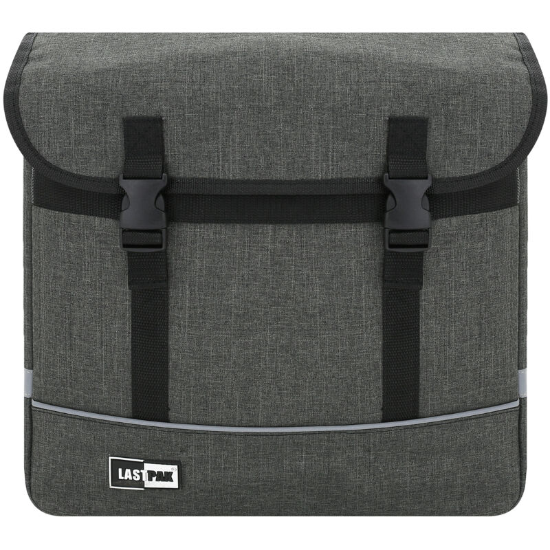 Bricoline - Lastpak Pannier Fahrradtasche Doppelpacktasche 35 Liter Aus Canvas-grau Mit Klickverschluss, Wasserabweisend, Einfach Zu Montieren,