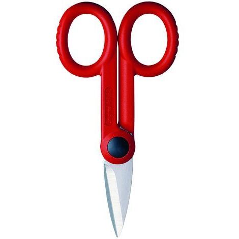 Intercable 16013 Speciale Forbice per Elettricisti con Safteybox, Piccolo, Rosso