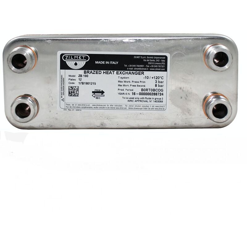 

Intercambiador 12 Placas Caldera Vaillant vmw 065110 065107