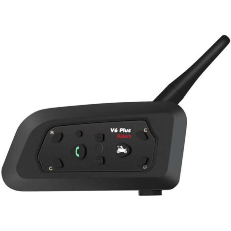 Intercomunicador para motocicleta V6, 1500 m, Bluetooth, 850 mAh, para 6 conductores, resistente al agua IP65, para moto de nieve.