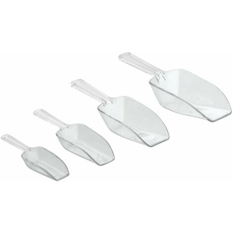 InterDesign 31299EU Mestoli, Set da 4 Pezzi, Plastica, Trasparente, 7x4x19.5 cm