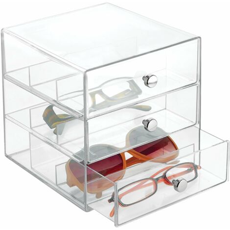 InterDesign - Cassettiera Trasparente, 2 cassetti x 3 vani