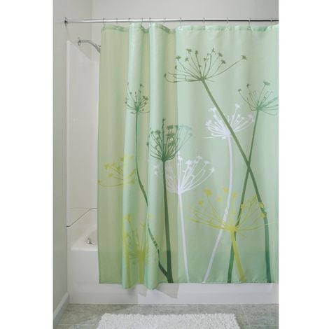 Tende Per Doccia Bagno.Interdesign Thistle Tenda Da Doccia Tenda Per Vasca Da Bagno Morbida E Lavabile Stabile Tenda In Poliestere 183 0 Cm X 183 0 Cm Poliestere Verde