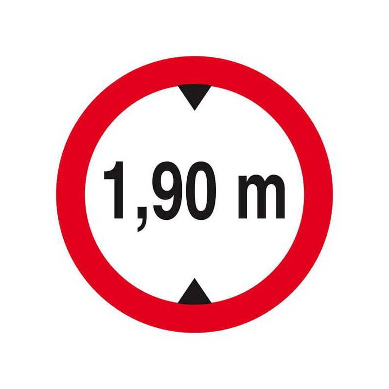 Panneau rigide INTERDIT AUX VEHICULES DE PLUS DE 1.90M DE HAUT D.420mm TALIAPLAST - 623273