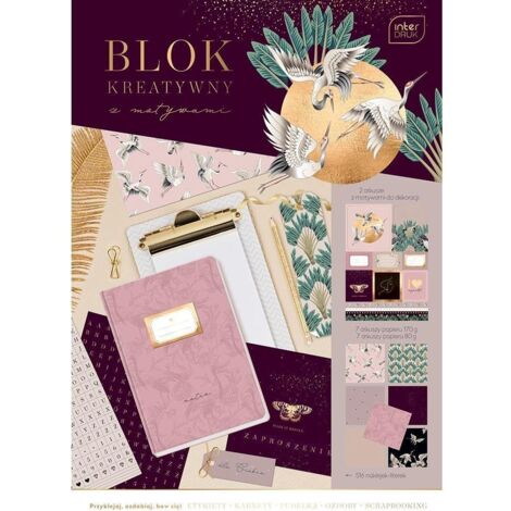 INTERDRUK Kreativer A4-Block mit Aufklebern – Scrapbooking, Kunstwerke