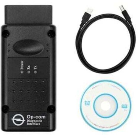 Interfaccia diagnostica OPCOM 2012V CAN OBD2 USB, firmware V1.99, nera