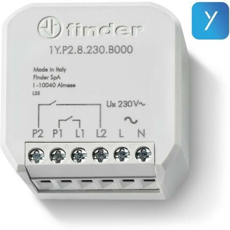 Interfaccia input finder yesly 1yp2, per sistemi domotici finder yesli, 2 input., fin 1yp28230b000