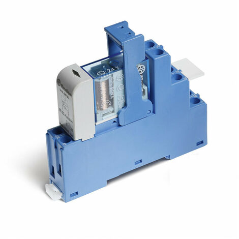 Interface 2RT 10A 12V DC sensible étrier plastique bornes à cage FINDER 486270120050SPA