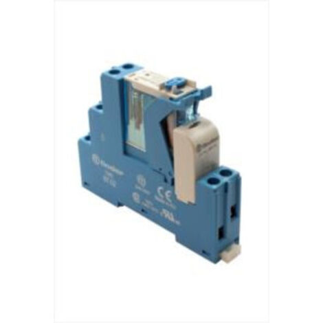 Interface 2RT 8A 125V DC étrier plastique bornes à cage sortie d'automate FINDER 4C0291250050SPA
