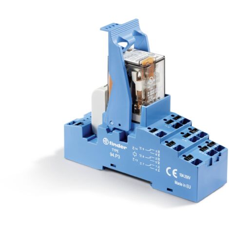 Interface 3RT 10A 230V AC étrier plastiq Push-in LED + varistor blister FINDER 58P382300060SPA