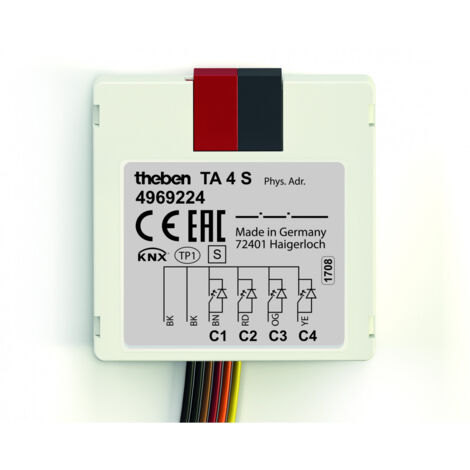 Interface bouton-poussoirs et entrée/sortie binaire TA 4 S KNX - 4 entrées - 6 pôles