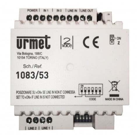 Interface colonne 2 platines 2 sorties 4DIN - URMET 1083/53