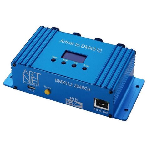 Interface de contrôleur d'éclairage Ethernet ArtNet DMX512 avec affichage LED