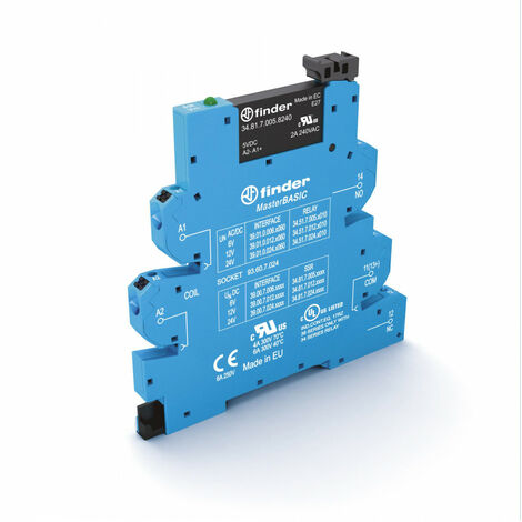 INTERFACE MOD A RELAIS STATIQUE MASTERBASIC 1NO ENTREE 24VDC SORTIE 48VDC 2A BORNES RESSORT TYPE AUTOMATIQUES FINDER 392783