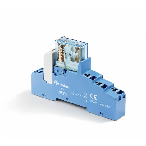 INTERFACE MODULAIRE 1RT 10A 24VAC ETRIER METALLIQUE MONTAGE RAIL 35MM BORNES PUSH IN FINDER 402093