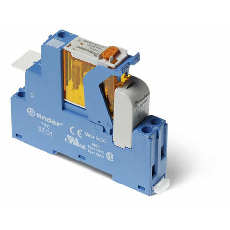 INTERFACE MODULAIRE 1RT 16A 12VDC EXTRACTEUR PLASTIQUE FINDER 308364