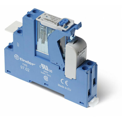 INTERFACE MODULAIRE 2RT 8A 120VAC EXTRACTEUR PLASTIQUE FINDER 308265
