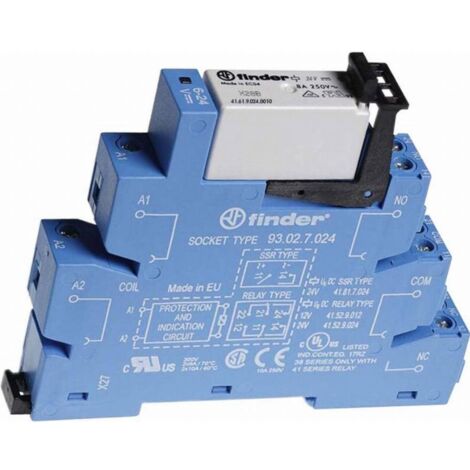 Interface modulaire à relais 1RT 16A 24V DC sensible bornes à cage FINDER 380170240050
