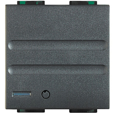 Interface Radio Livinglight pour gestion température MyHOME BUS anthracite BTICINO L4577