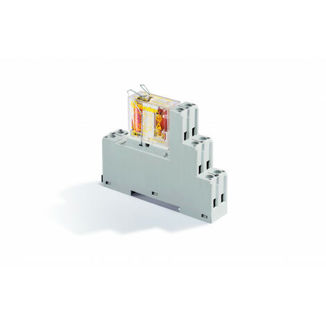 Interface relais de sécurité 2RT 8A 5V DC étrier métallique bornes à cage 426938 FINDER 481290055007SMA