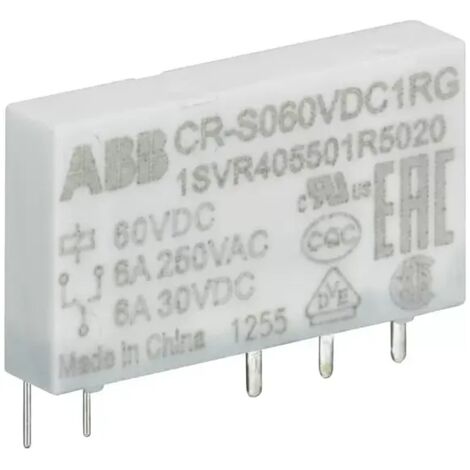 Interface-Relais, steckbar 1We, A1-A2=24VDC