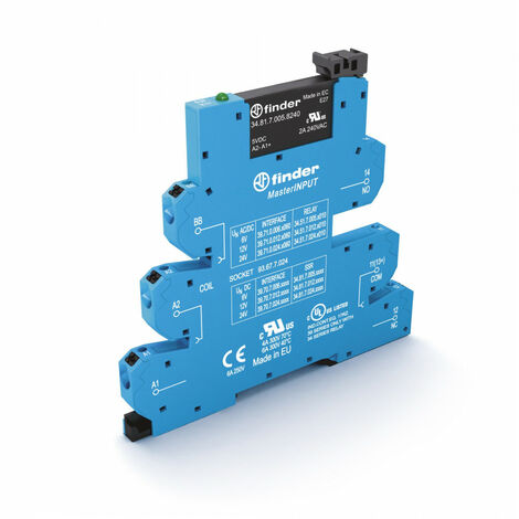 Interface statique masterINPUT 1NO 6A IN : 6V DC OUT : 24V DC bornes auto FINDER 397070069024