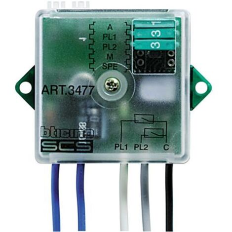 Interfaz de control Bticino Myhome con 2 contactos independientes 3477