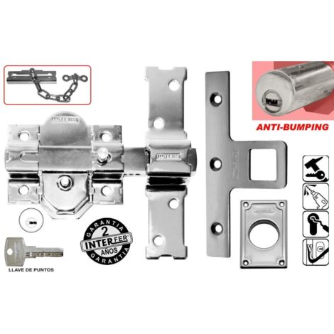 CERROJO SOBR. 50MM BOTON/LLAVE INTERFER AC CROM 31-SA CROMAD