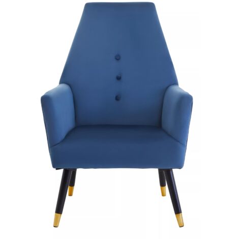 Interior by Premier Midnight Velvet Button Chair, Highback Velvet Buttoned Chair, Long-lasting Velvet Button Dining Chair