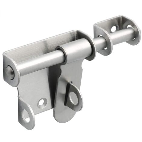 Interior Door Lock Door Latch, 12CM Exterior Door Lock Sliding Door Lock, Stainless Steel Interior Door Latch, Brushed