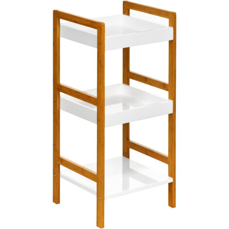 Interiors by Premier 3 Tier White High Gloss Shelf Unit, Modern White Shelving Unit, Living Room Shelving Unit, Storage Unit
