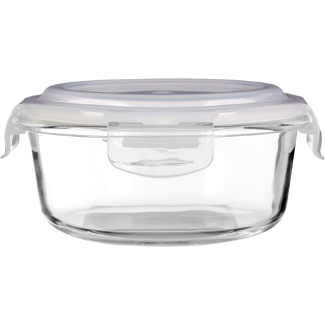 Interiors by Premier 620ml Round Food Storage Container, BPA-Free PP White Lid Kitchen Food Storage Container, Food Containers