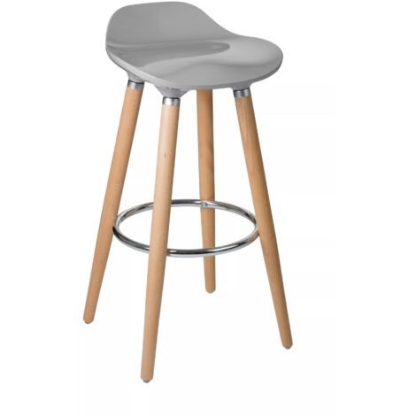 Interiors by Premier Abs And Beech Wood Bar Stool, Space-Saver Kitchen Bar Stool, Footrest Barstool Bench