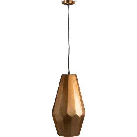 Interiors by Premier Aluminum Copper Finish Large Pendant Light, Ceiling Pendant Light for Dining Room, Lounge