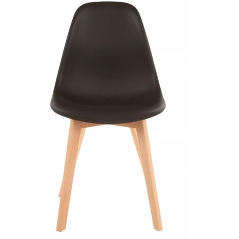 Interiors by Premier Black Chair With Beach Wood Legs, Effortless Cleaning Small Chair, Easy to Adjust Bedroom chair