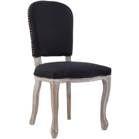 Interiors by Premier Black Dining Chair with Wooden Legs, Velvet Dining Chair, Cozy Small Accent Chair for Living Room
