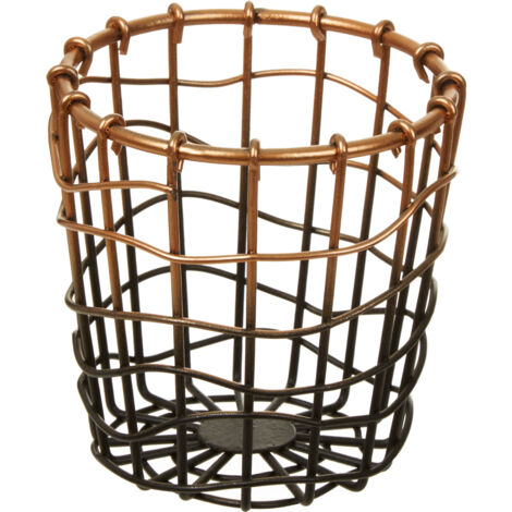 Interiors by Premier Black & Gold Wireframe Storage Pot, Decorative Baskets for Shelves, Space-saving Basket For Home and Office