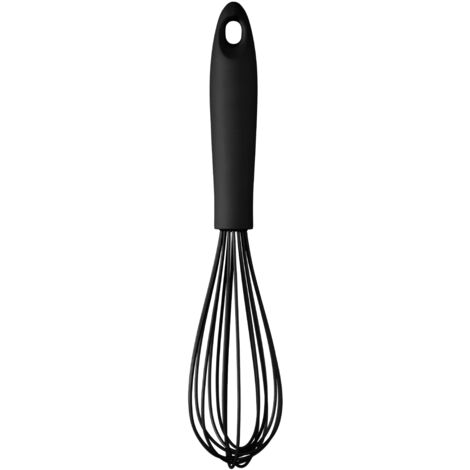 Interiors By Premier Black Silicone Whisk,Kitchen Whisk With Tapered Handle,Non-Stick Whisking Tool,Dishwasher Friendly Beater