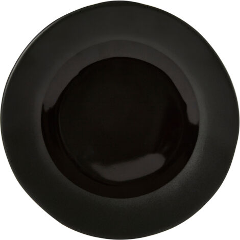 Interiors By Premier Black Stoneware Side Plate,Two-Tone Black Palette Side Plate,Uneven Rim Snack Plate,Ideal For Appetizers