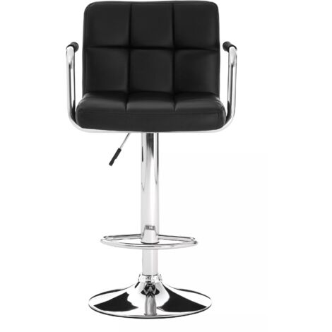 Interiors by Premier Black Velvet Bar Chair, Comfortable Seating Breakfast Bar Chair, Footrest Living Bar Chair Kitchen