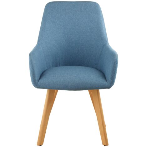 Interiors by Premier Blue Leisure Chair, Effortless Cleaning Lounge Chair, Space-Saving Armchair, Comfortable Lobby Chair