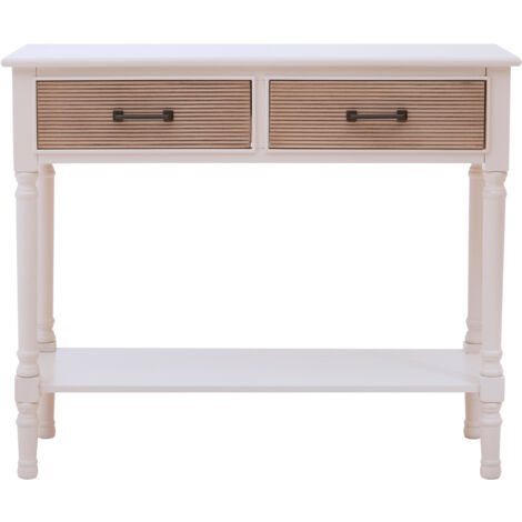 Interiors by Premier Console Table for Hallway, Pine Wood Hallway Table for Home Décor, Wood Table with 2 Drawers for Office