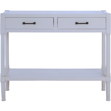 Interiors by Premier Console Table for Hallway, Pine Wood Hallway Table for Home Décor, Wood Table with 2 Drawers for Office