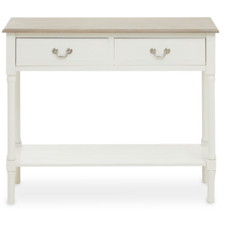 Interiors by Premier Console Table for Hallway, Pine Wood Hallway Table for Home Décor, Wood Table with 2 Drawers for Office